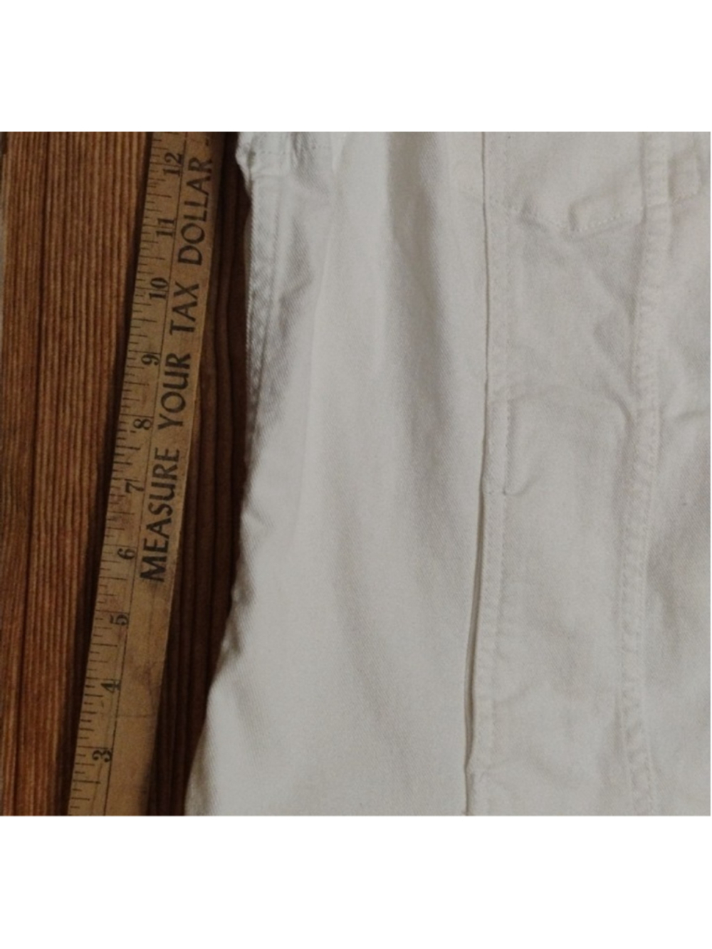 LIZ CLAIBORNE Classic Style White Jean Denim Cotton Jacket XL - Picture 6 of 7